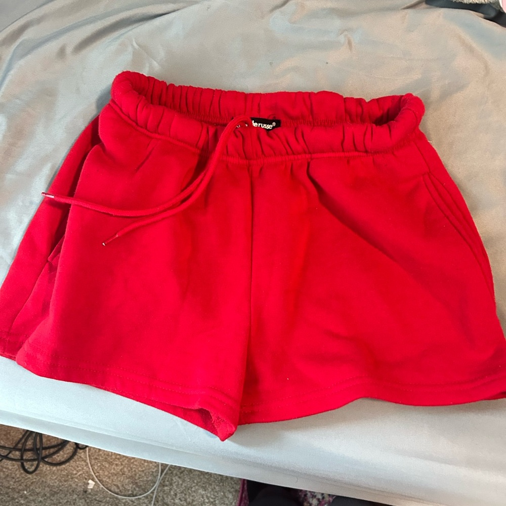 Charlotte Russe Red Drawstring Lounge Shorts
